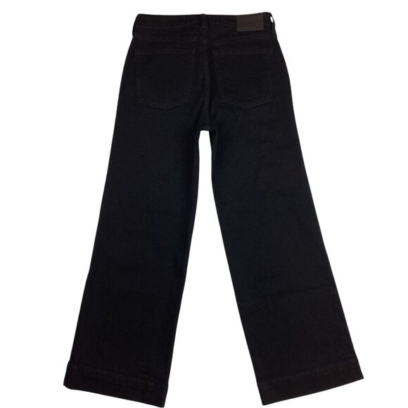 Everlane Wide Leg Jean Womens 28 Regular Black Cotton Blend Casual Denim Jeans - Picture 7 of 13